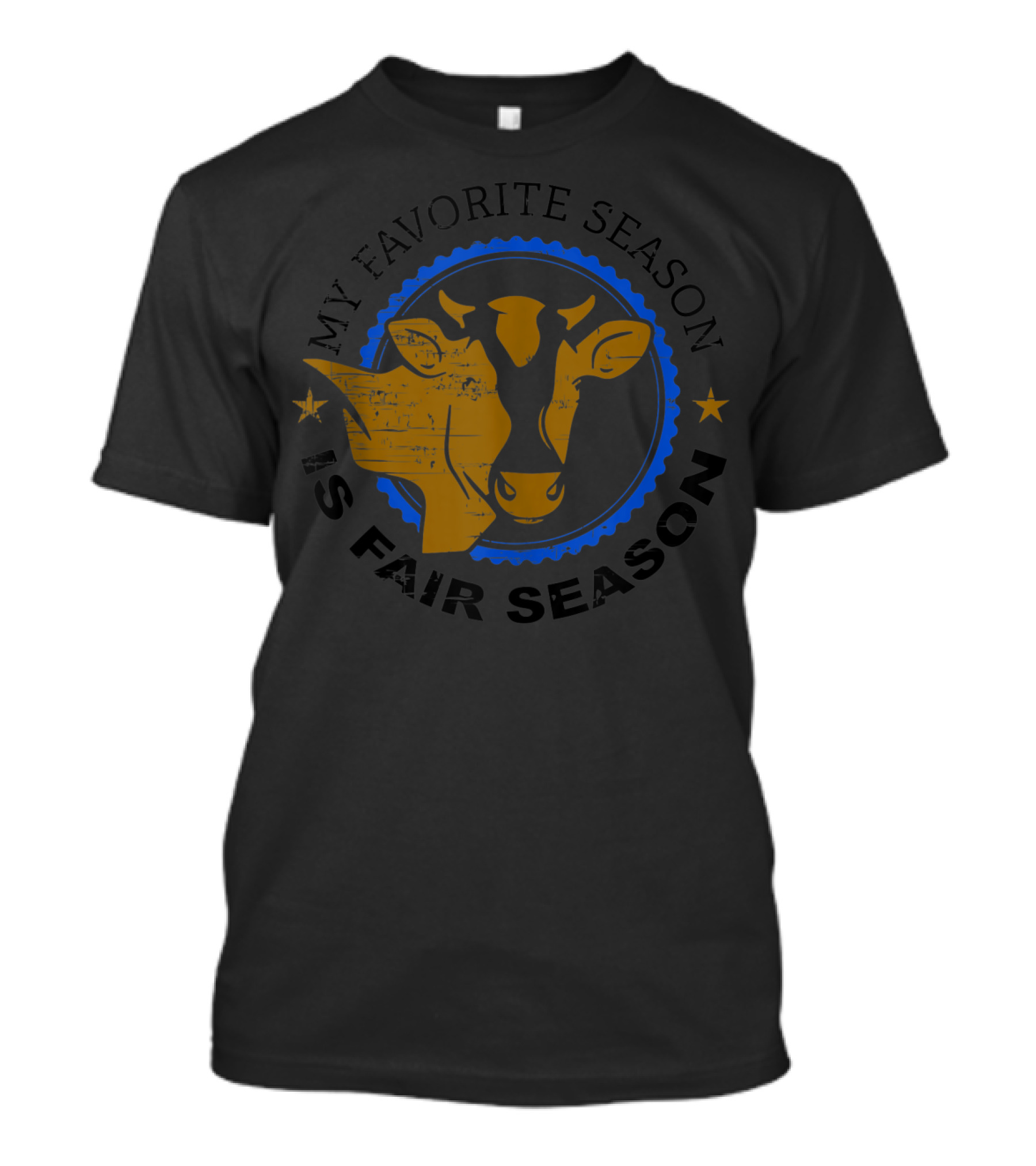 My Favorite Season Is Fair Season Cow Image Farm T-Shirt