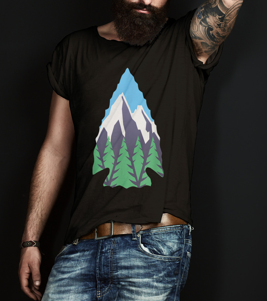 Nature Artifact Arrowhead Mountain Forest Hunter T-Shirt