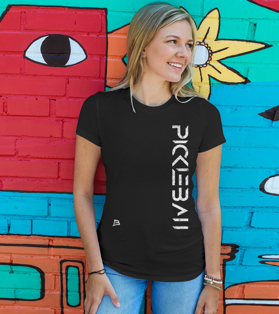 Pickleball Live Distressed Premium Fit White Text With Small T-Shirt