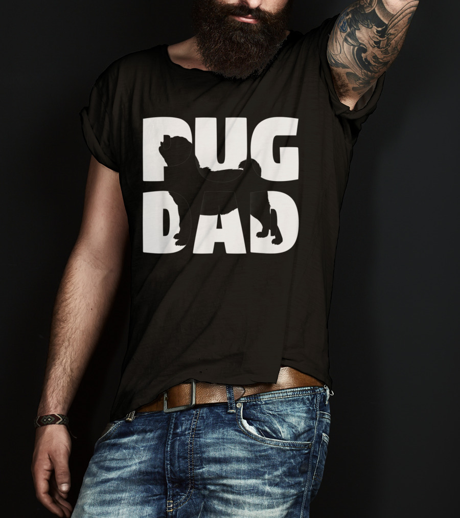 Pug Dad Pug Father Dog Dad T-Shirt