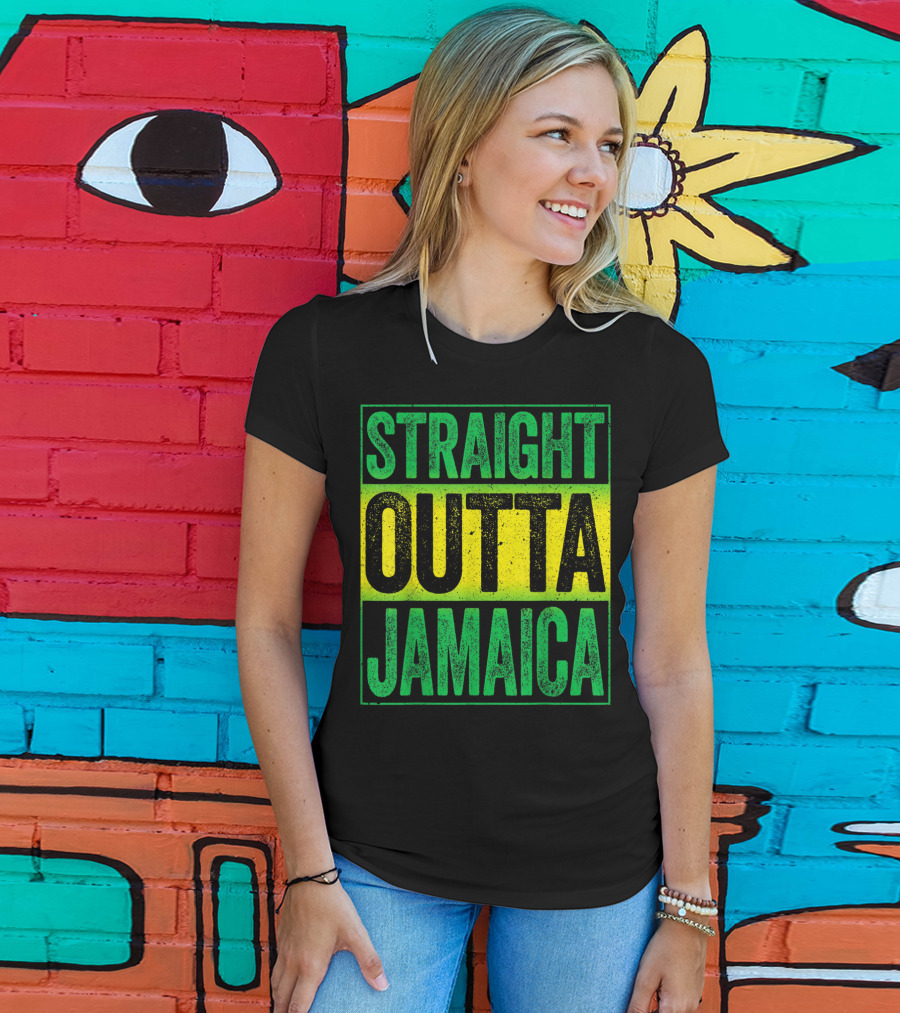 Straight Outta Jamaica Caribbean Party Vibes T-Shirt