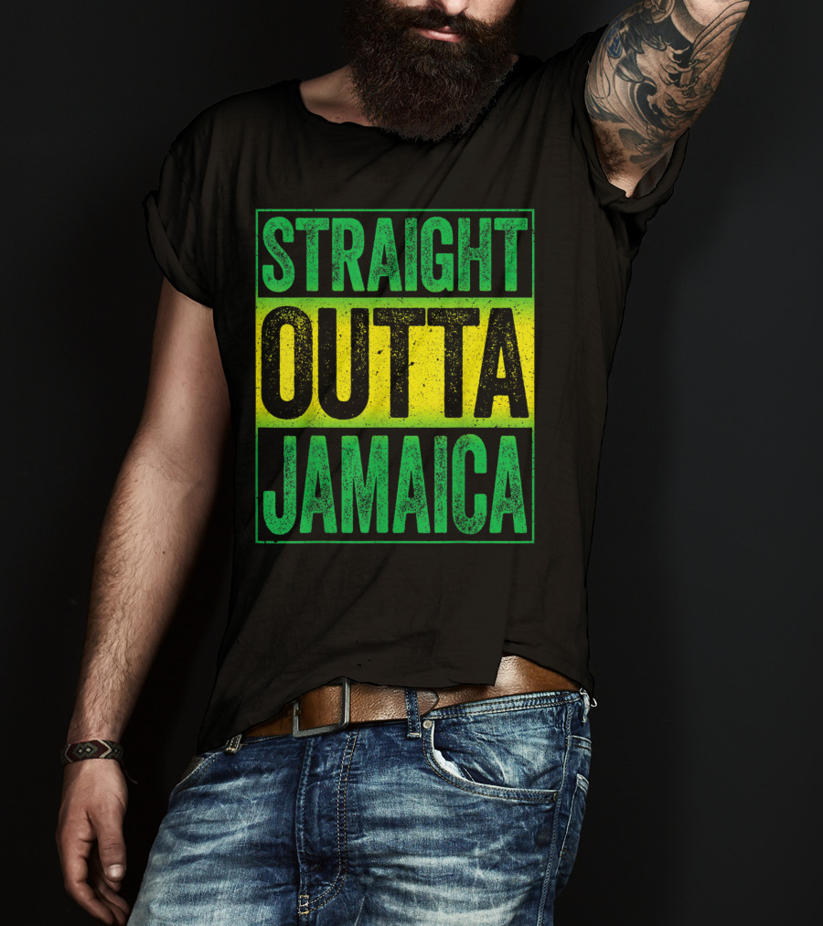 Straight Outta Jamaica Caribbean Party Vibes T-Shirt