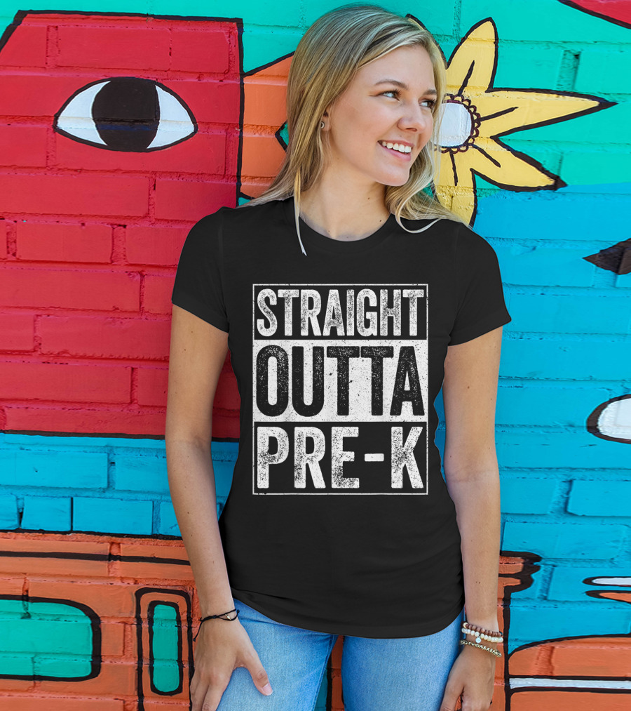 Straight Outta Pre-K Preschool Graduation T-Shirt