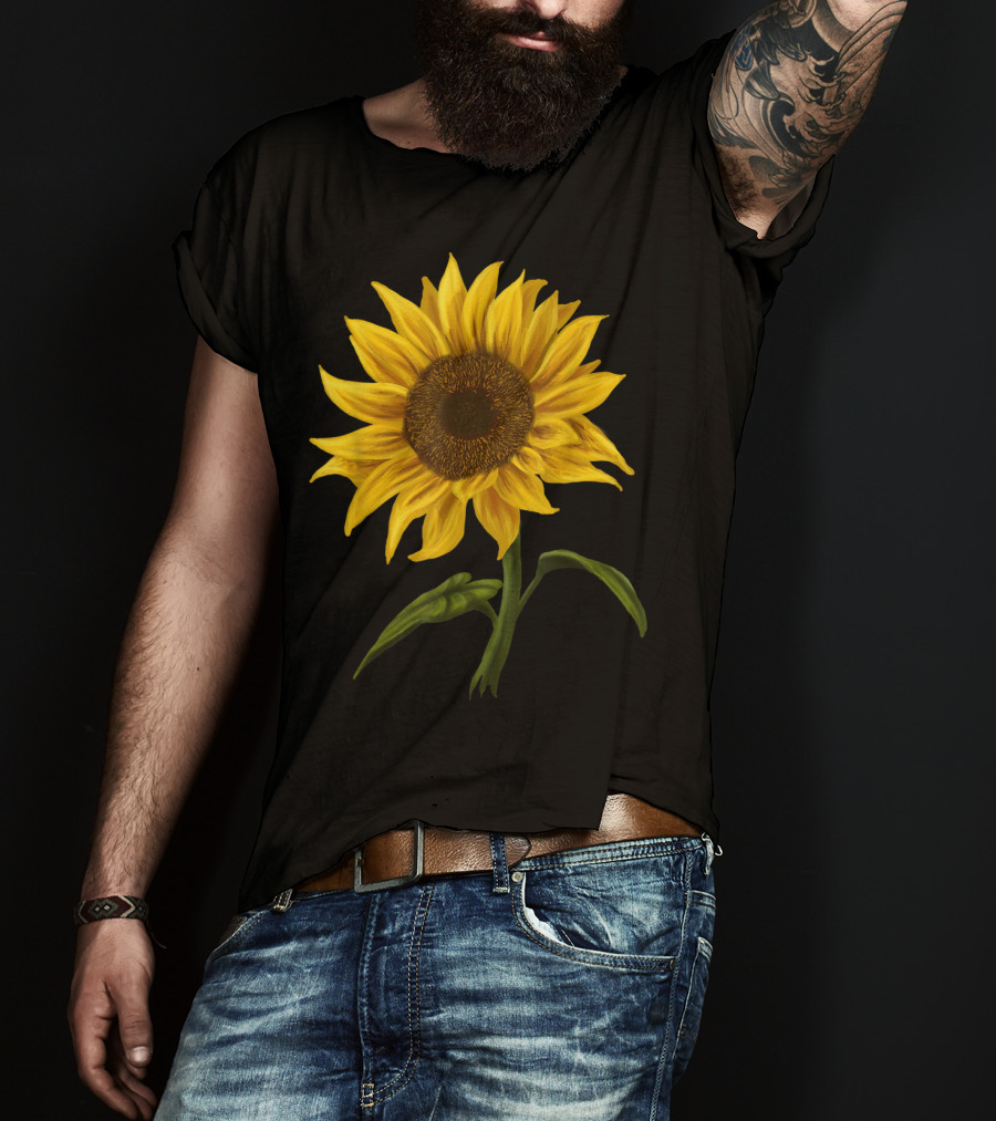 Sunflower Sunshine Watercolor Floral T-Shirt