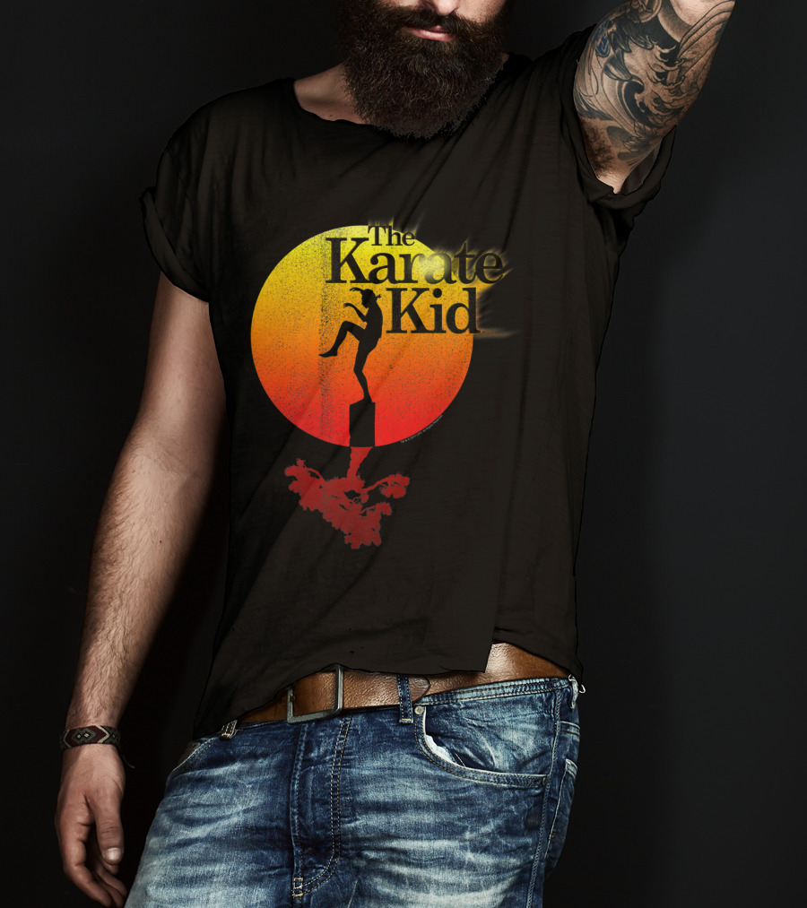 The Karate Kid Crane Kick Sun Gradient Circle T-Shirt