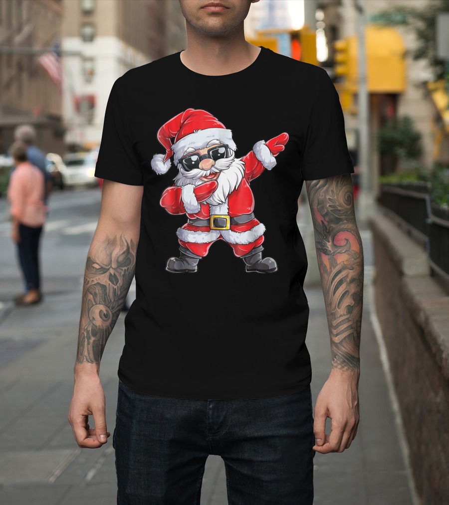 Santa Dab With Sunglasses Joyful Holiday T-Shirt