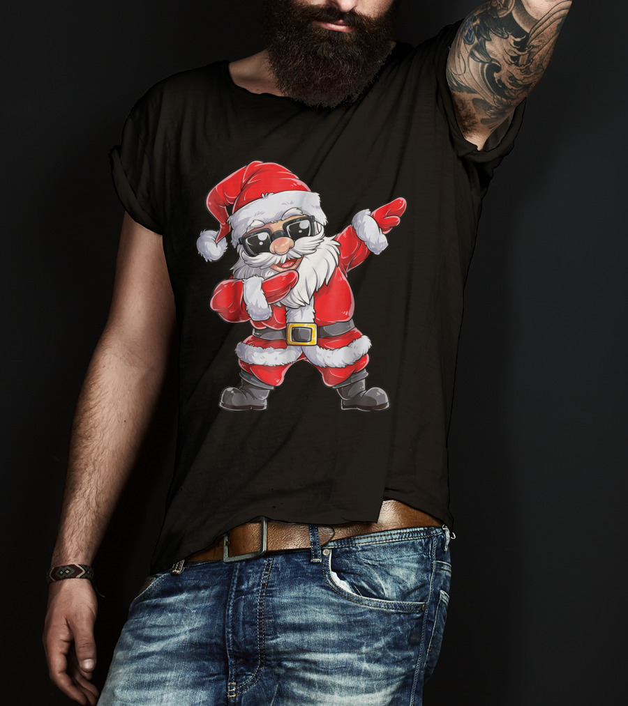 Santa Dab With Sunglasses Joyful Holiday T-Shirt