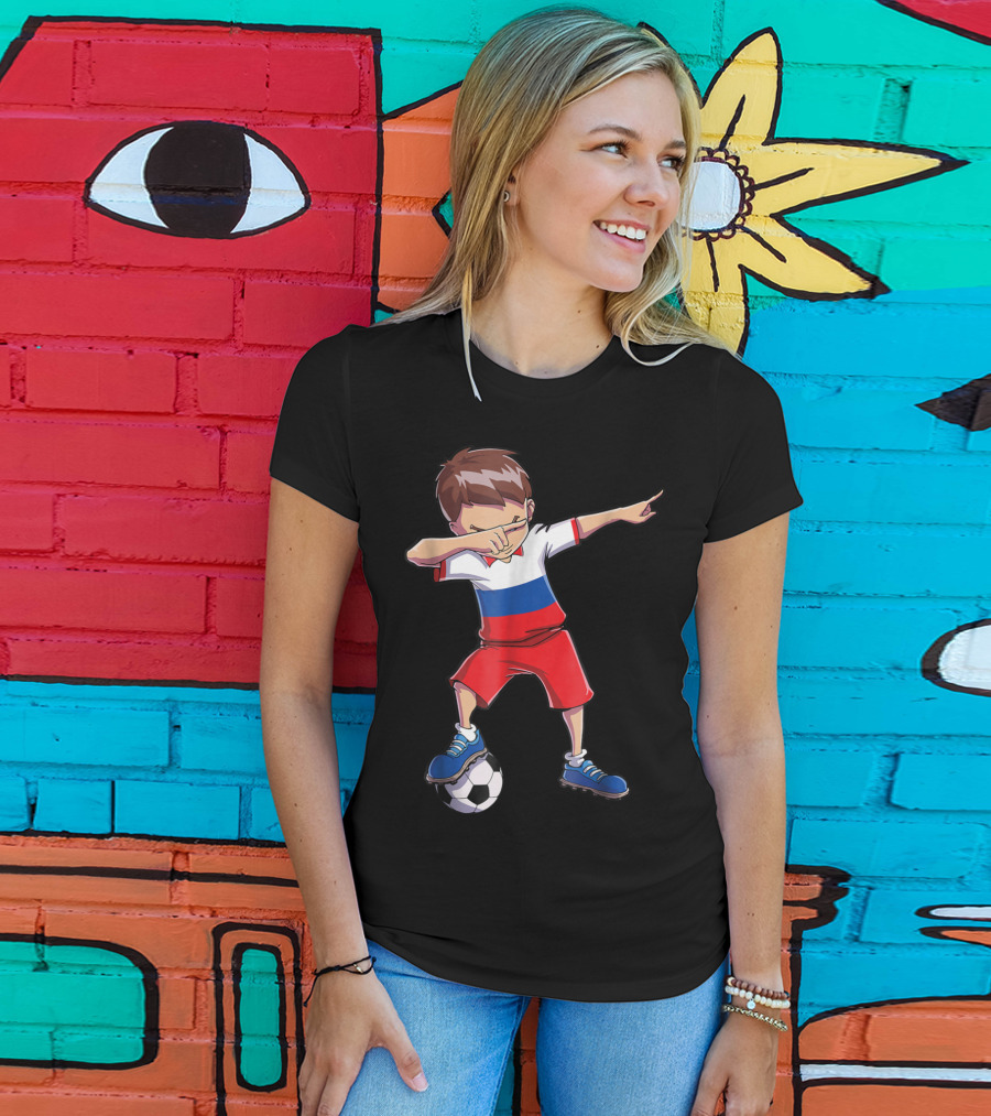 Dabbing Soccer Russia Russian Football Player T-Shirt