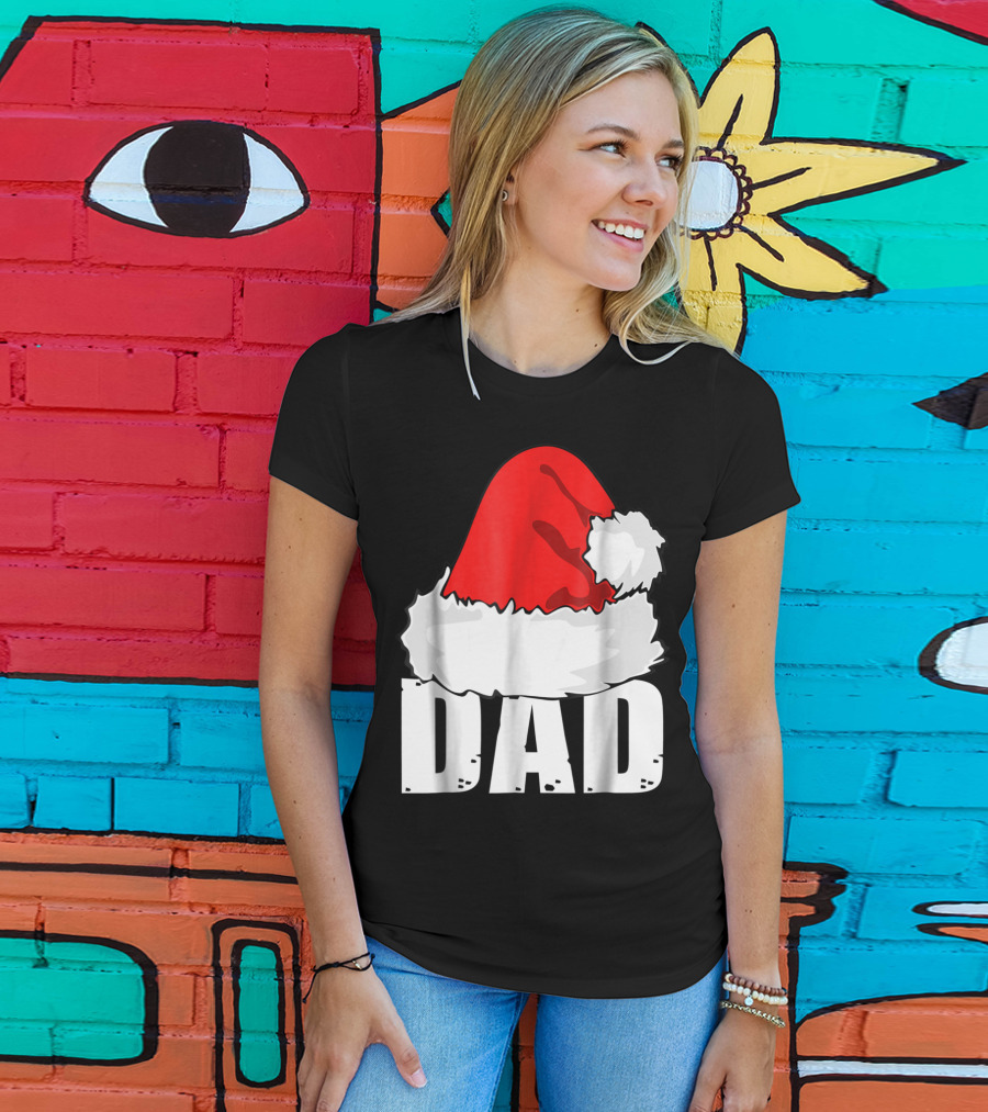 Dad Christmas Santa Hat Family T-Shirt