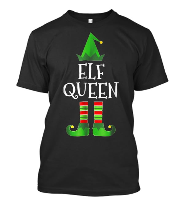 Elf Queen Family Group Christmas Matching T-Shirt