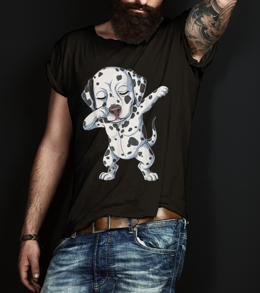 Dalmatian Dabbing Dog Lover Kids Boys Dab T-Shirt