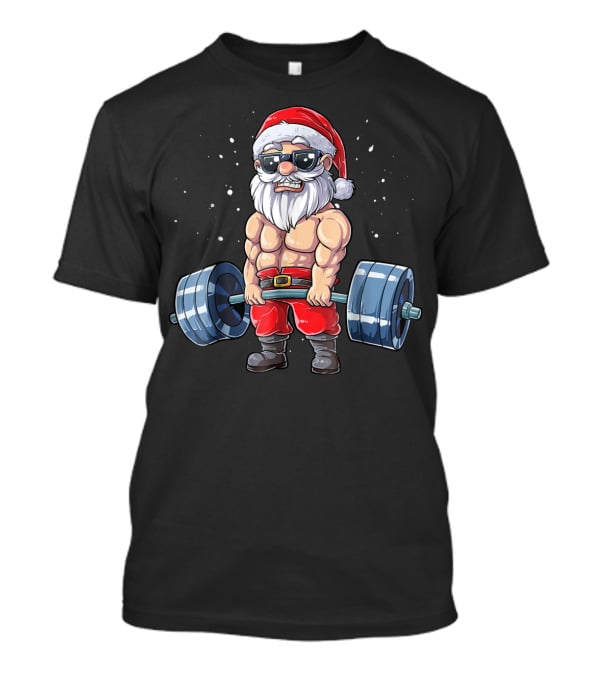 Santa Deadlift Fitness Christmas Gym Xmas Men T-Shirt