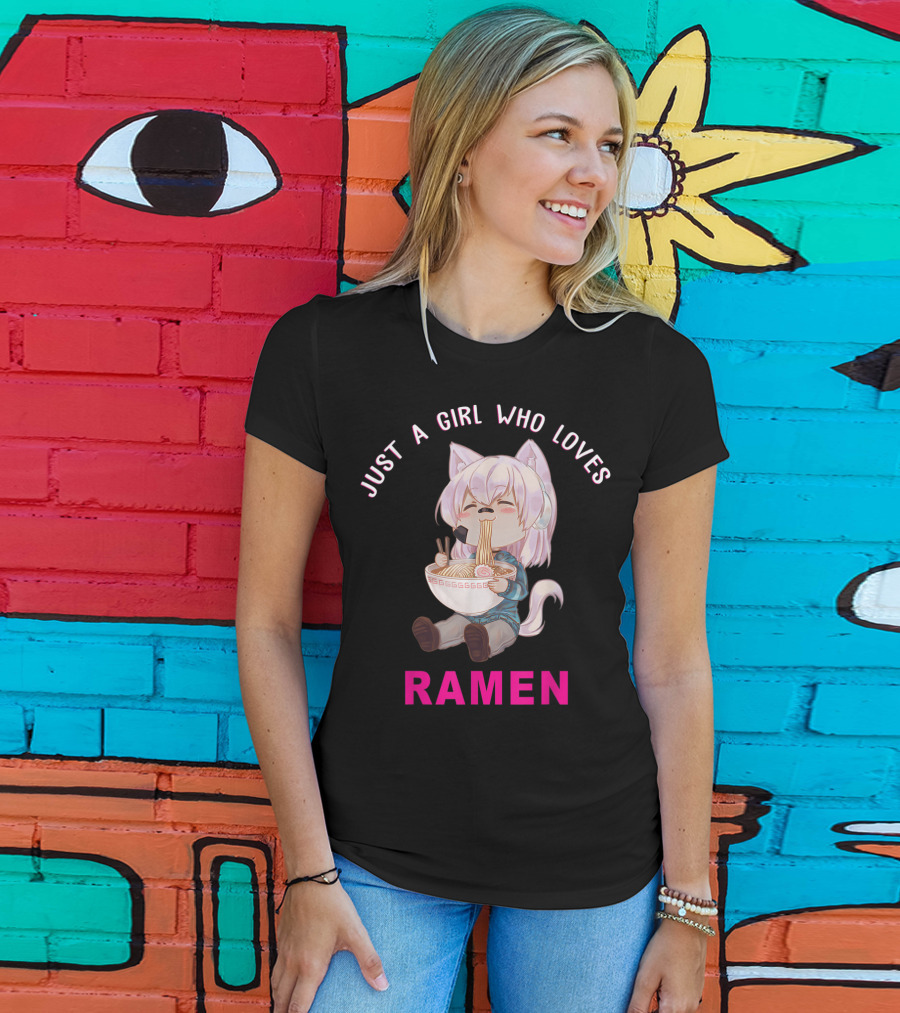 Just A Girl Who Loves Ramen Anime Japanese T-Shirt