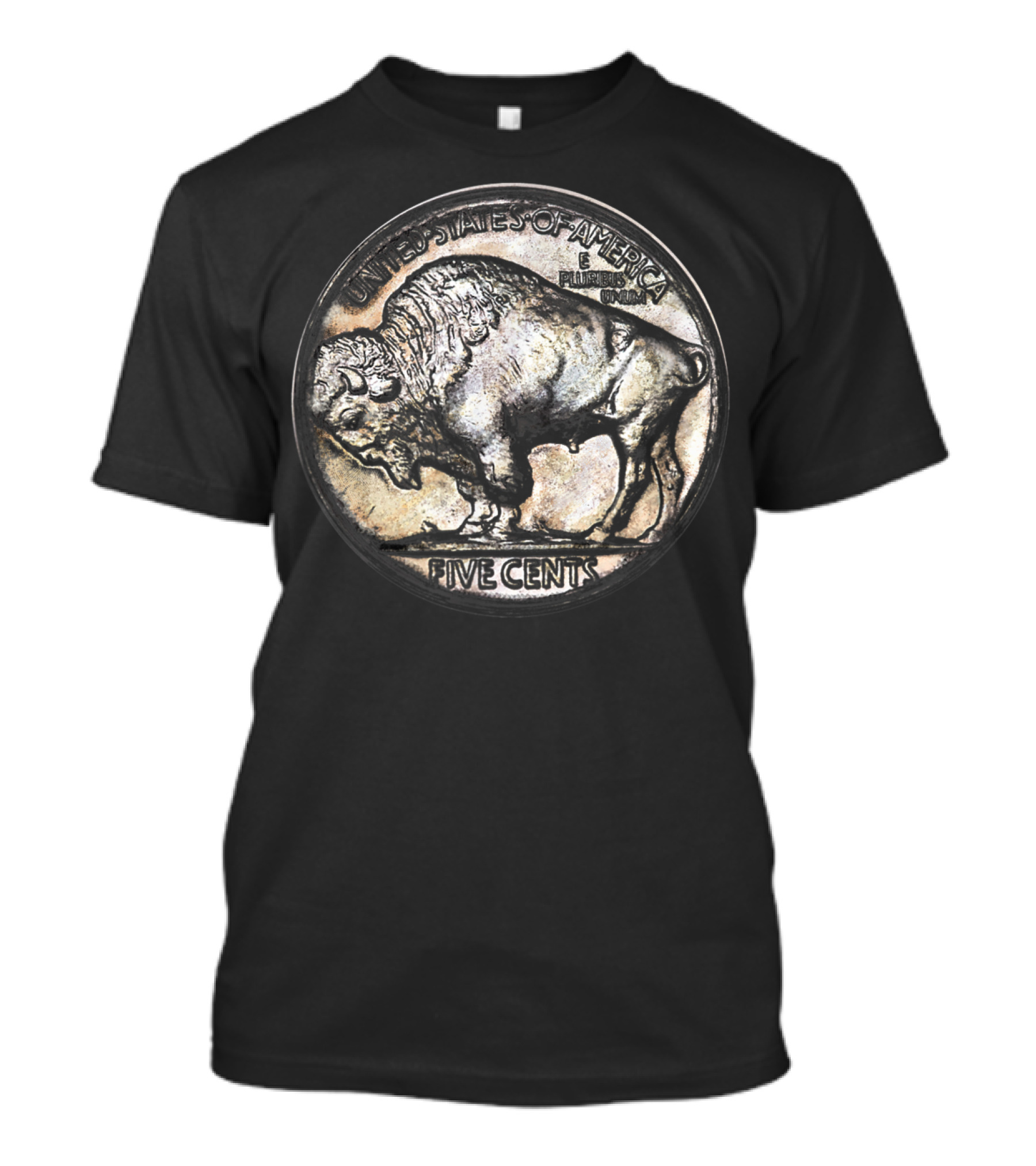 United States Of America E Pluribus Unum Buffalo Nickel Five Cents T-Shirt
