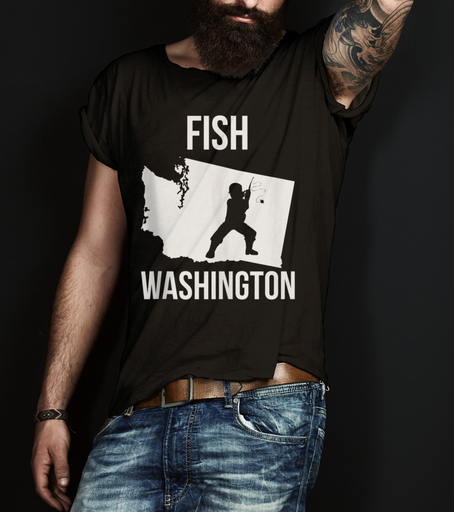 Fish Washington State Fishing Pride T-Shirt
