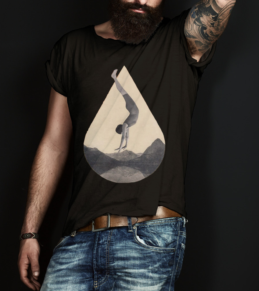 Fms 002 Flipped Upside Down Acrobat Over Mountains T-Shirt