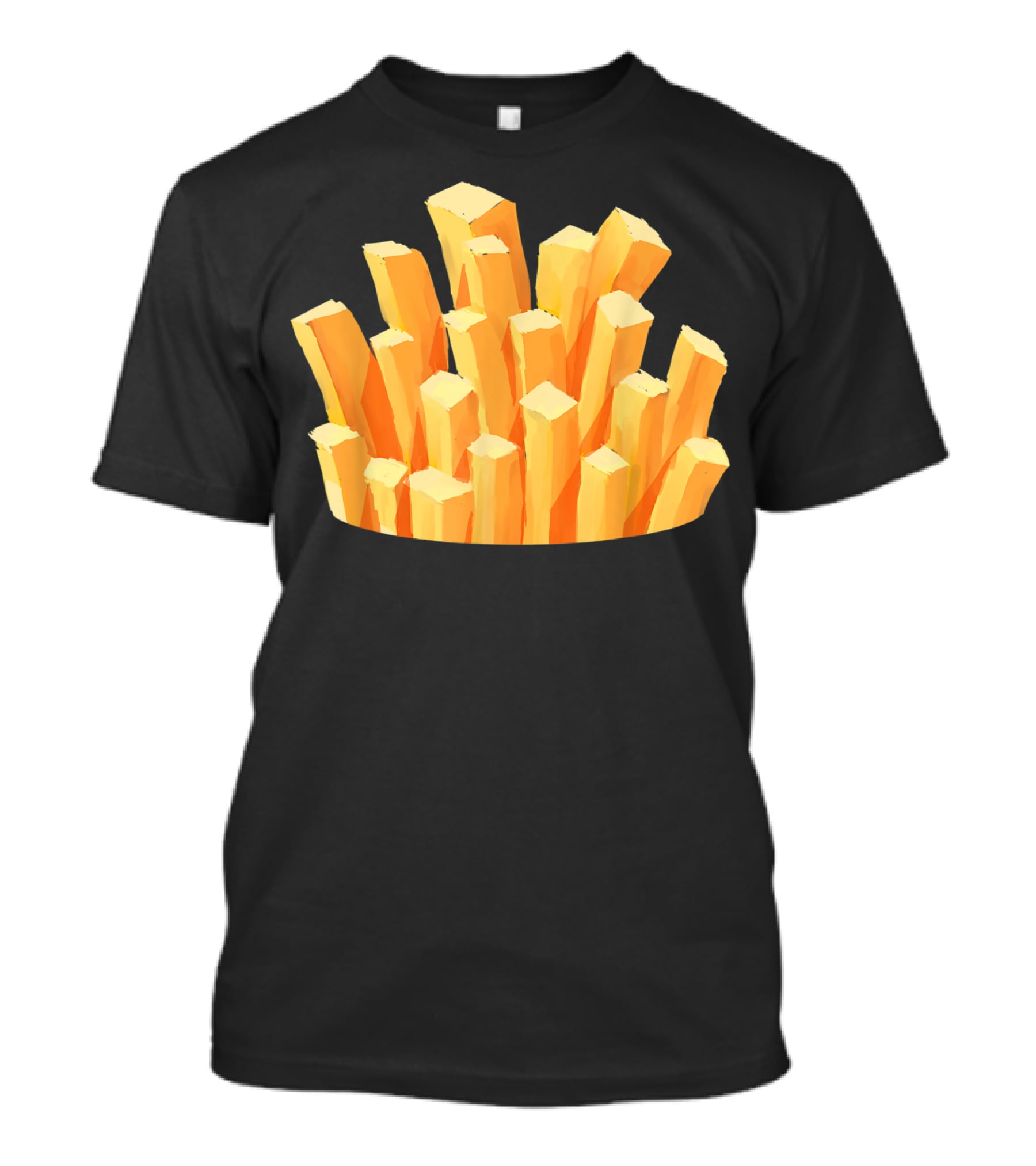 French Fries Costume Halloween Easy Cosplay Iconic Food T-Shirt
