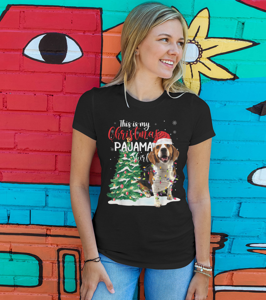 This Is My Christmas Pajama Shirt Beagle Dog T-Shirt