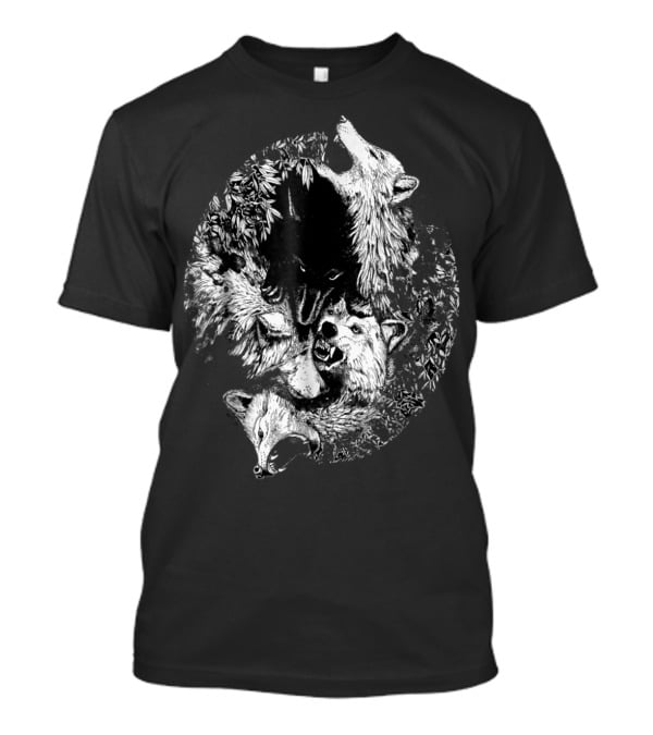 Loves Wolves Wild Wolf Howling Pack Nature Forest T-Shirt