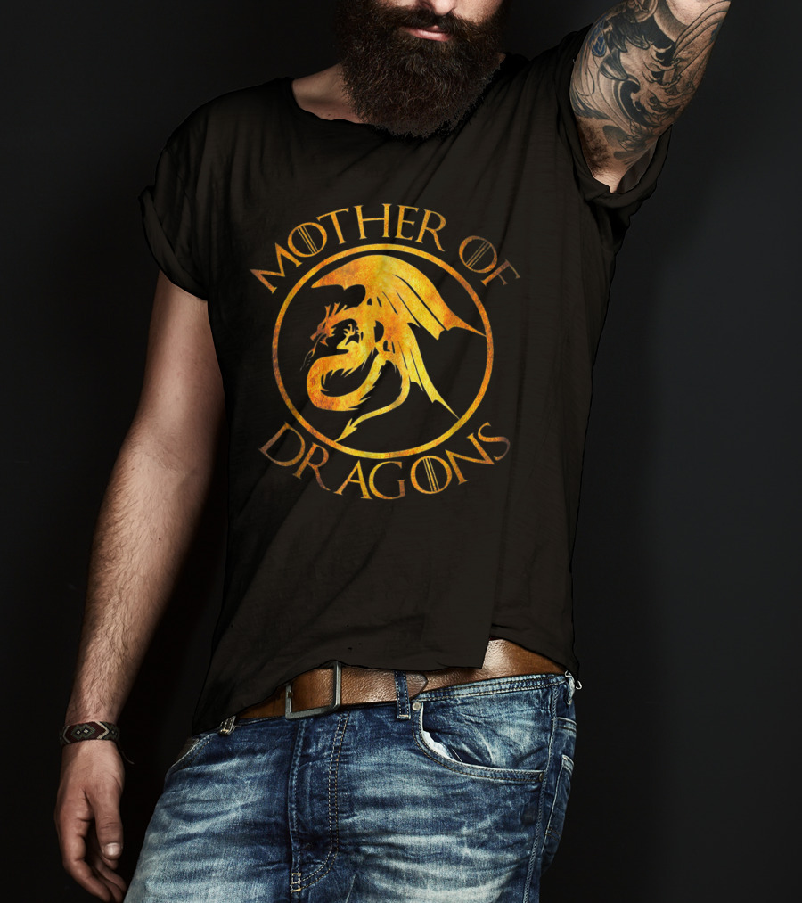 Mother Of Dragons Yellow Dragon Emblem T-Shirt