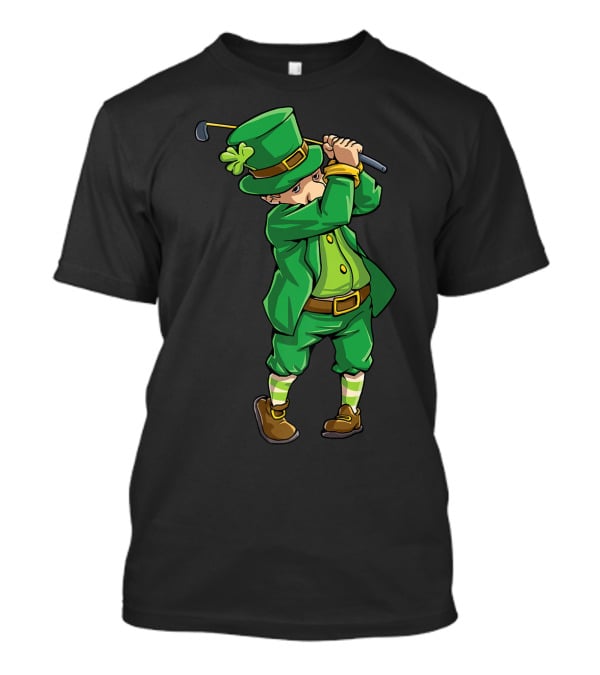 Leprechaun Golf St Patricks Day Boys JD Irish Golfer T-Shirt