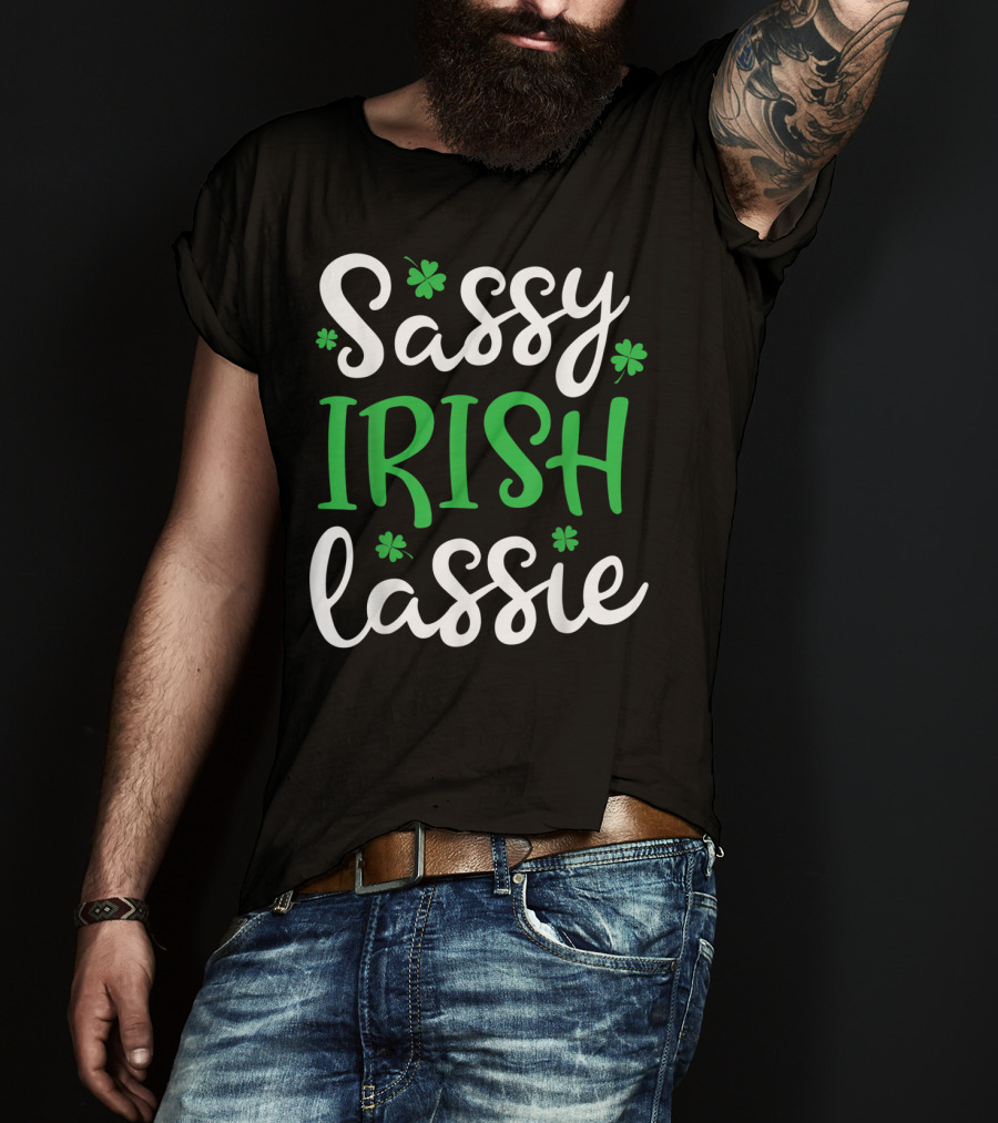 Sassy Irish Lassie St Patricks Day Irish Girls Shamrock OY T-Shirt
