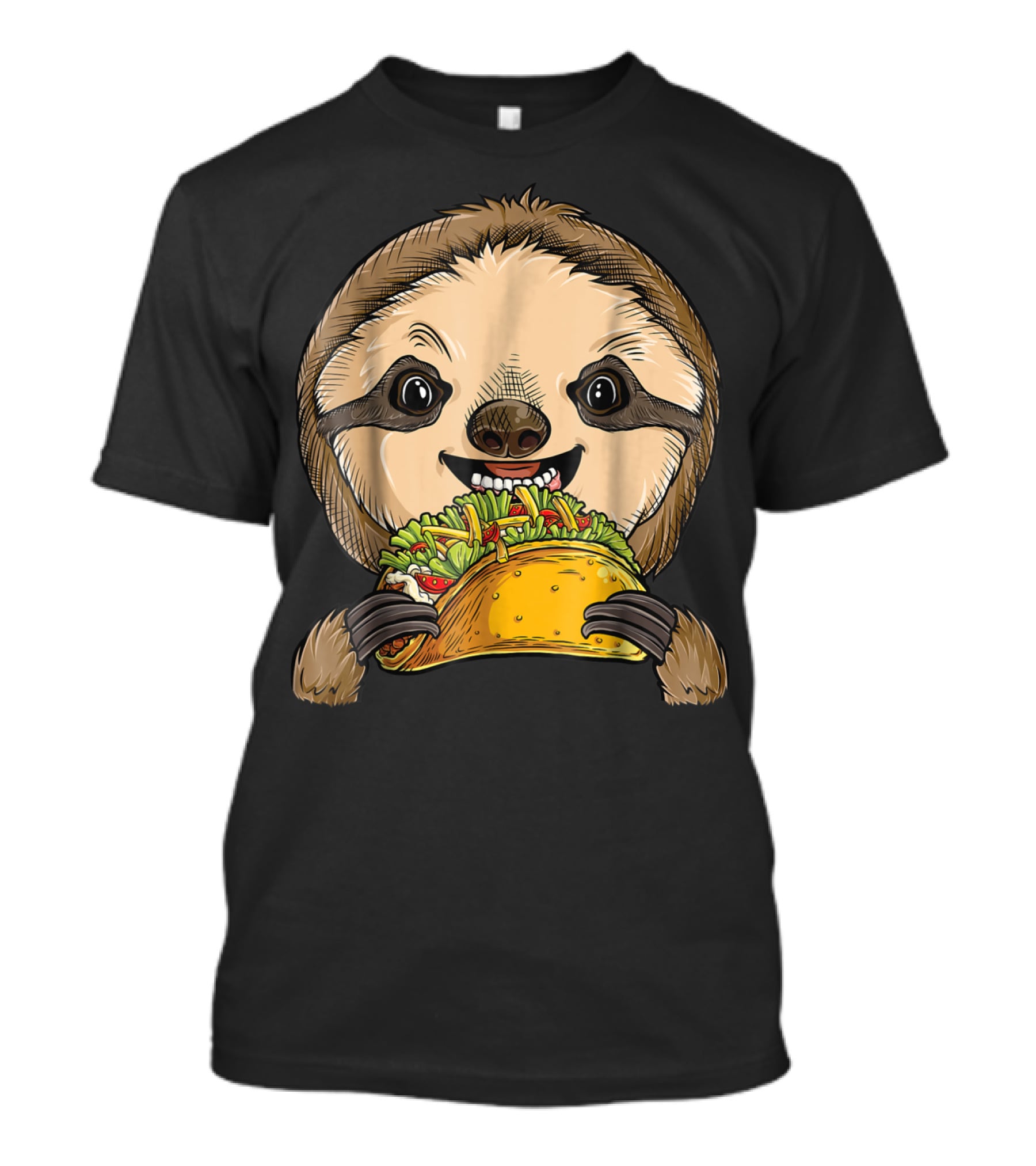 Sloth Enjoying A Taco Animal Tacos Lover T-Shirt