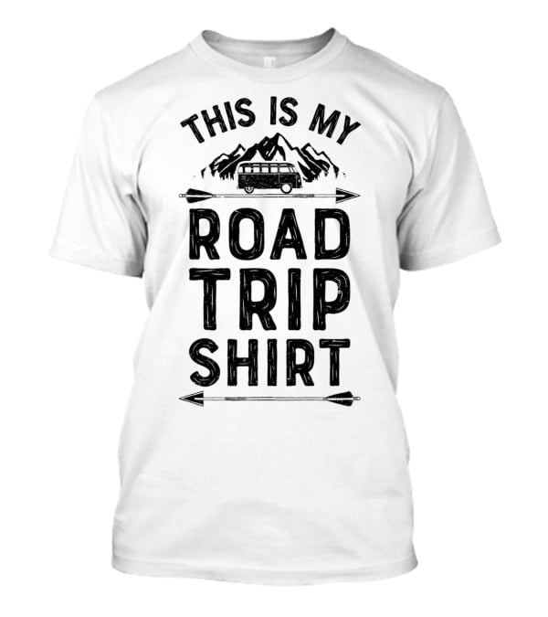 This Is My Road Trip Shirt Bus Adventure With Mountain Background T-Shirt