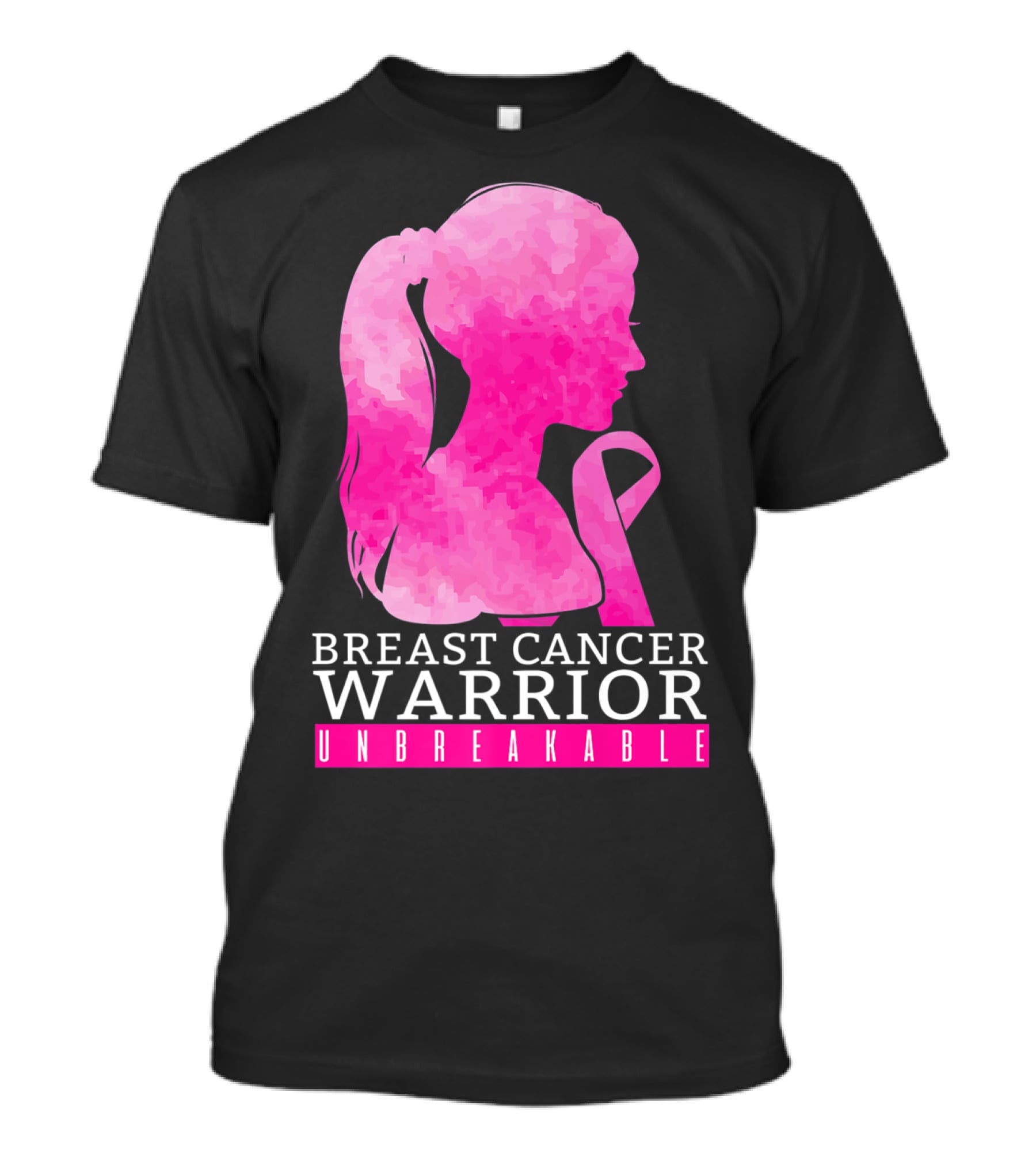 Breast Cancer Warrior Unbreakable Pink Ribbon T-Shirt