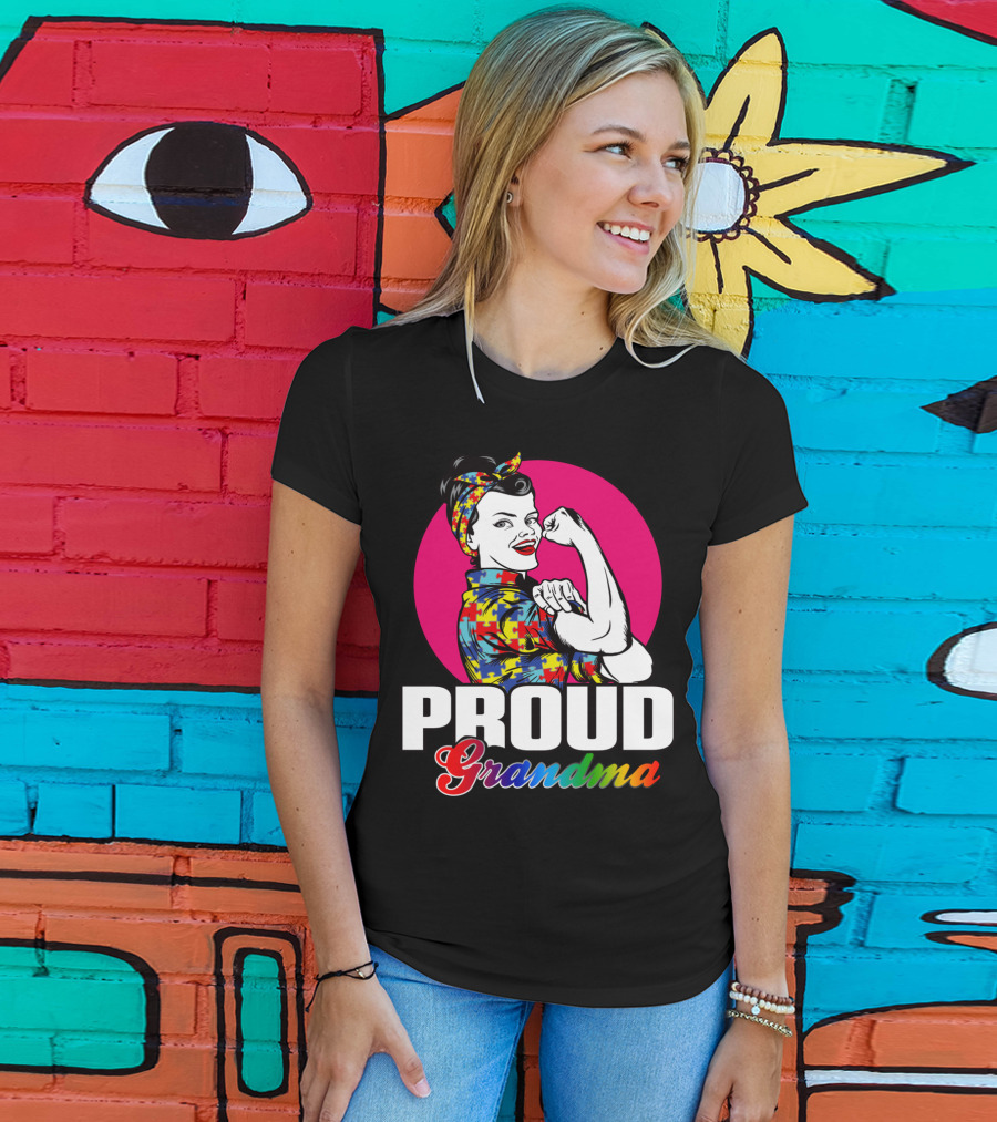 Proud Grandma Unbreakable Autism Awareness T-Shirt