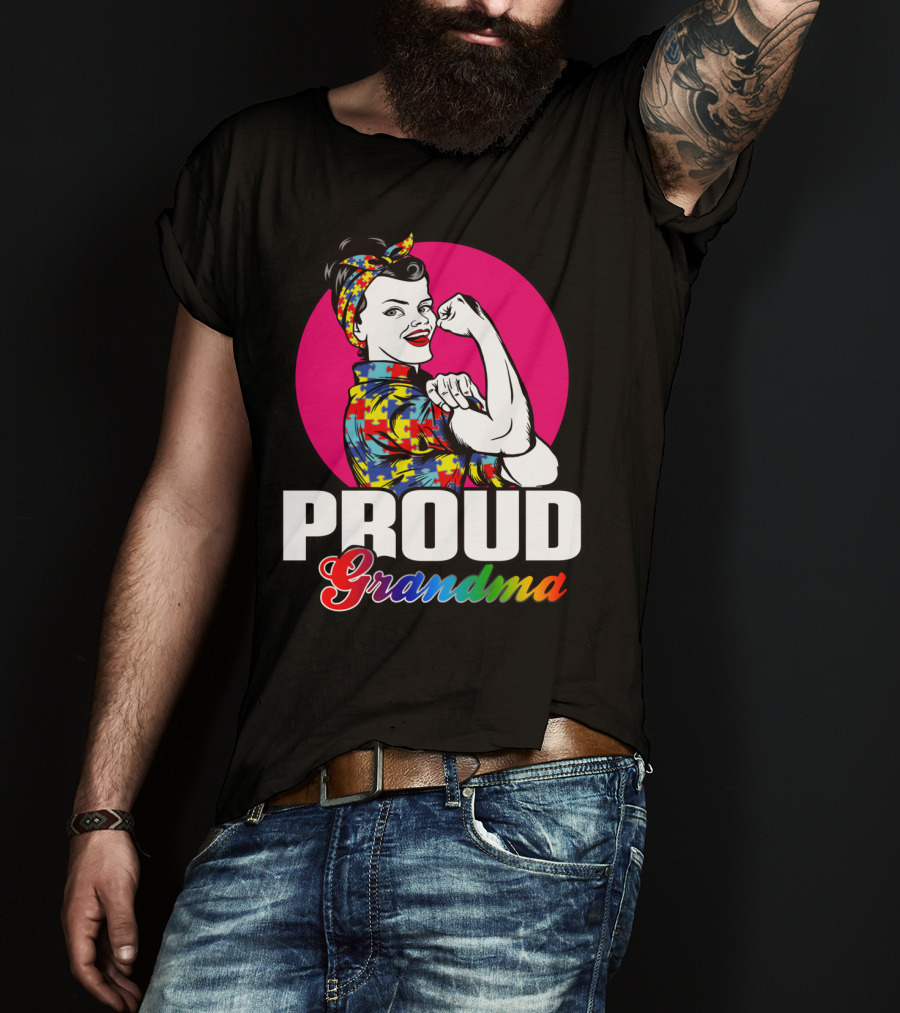 Proud Grandma Unbreakable Autism Awareness T-Shirt