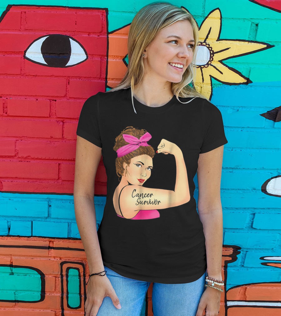 Cancer Survivor Rosie The Riveter Unbreakable T-Shirt