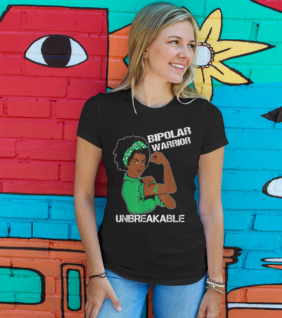 Bipolar Warrior Unbreakable Strength With Green T-Shirt