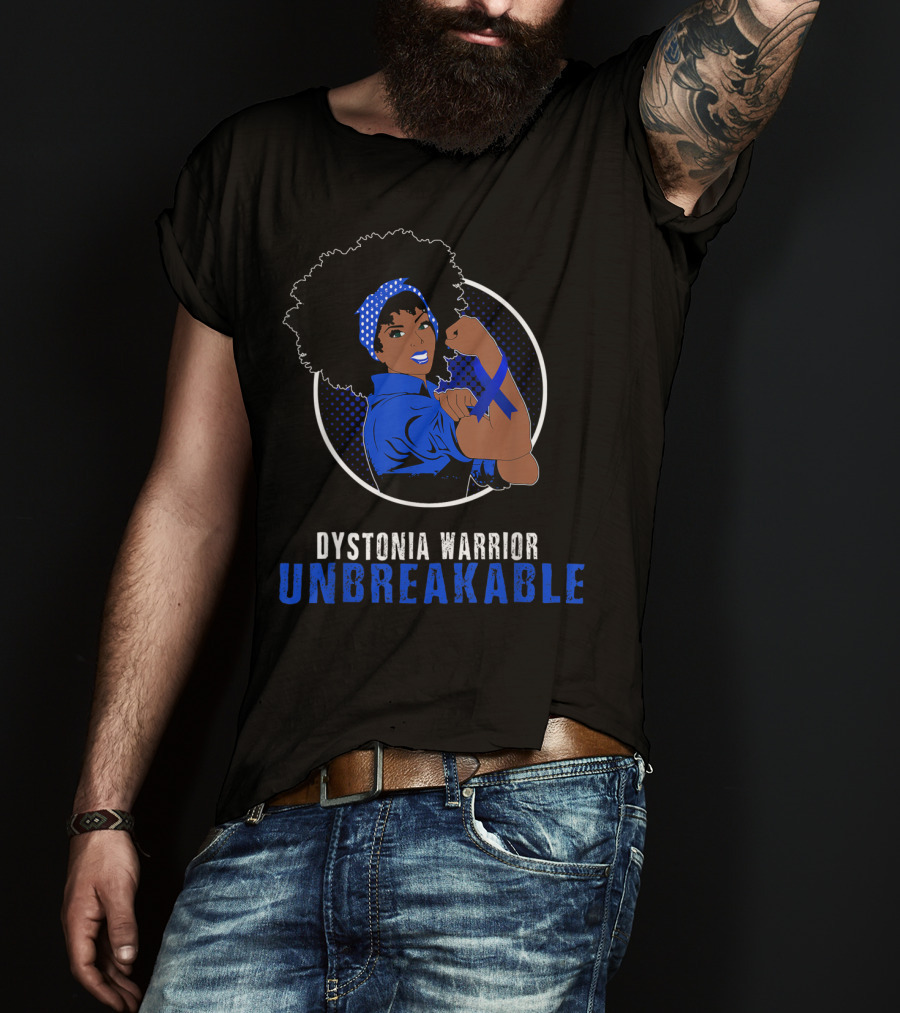 Dystonia Warrior Unbreakable Black Girl T-Shirt