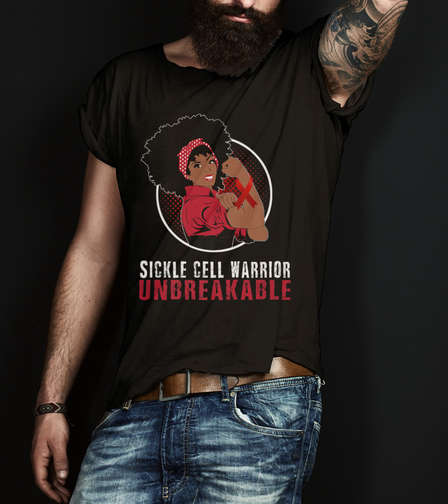 Sickle Cell Warrior Unbreakable Black Girl Strength T-Shirt