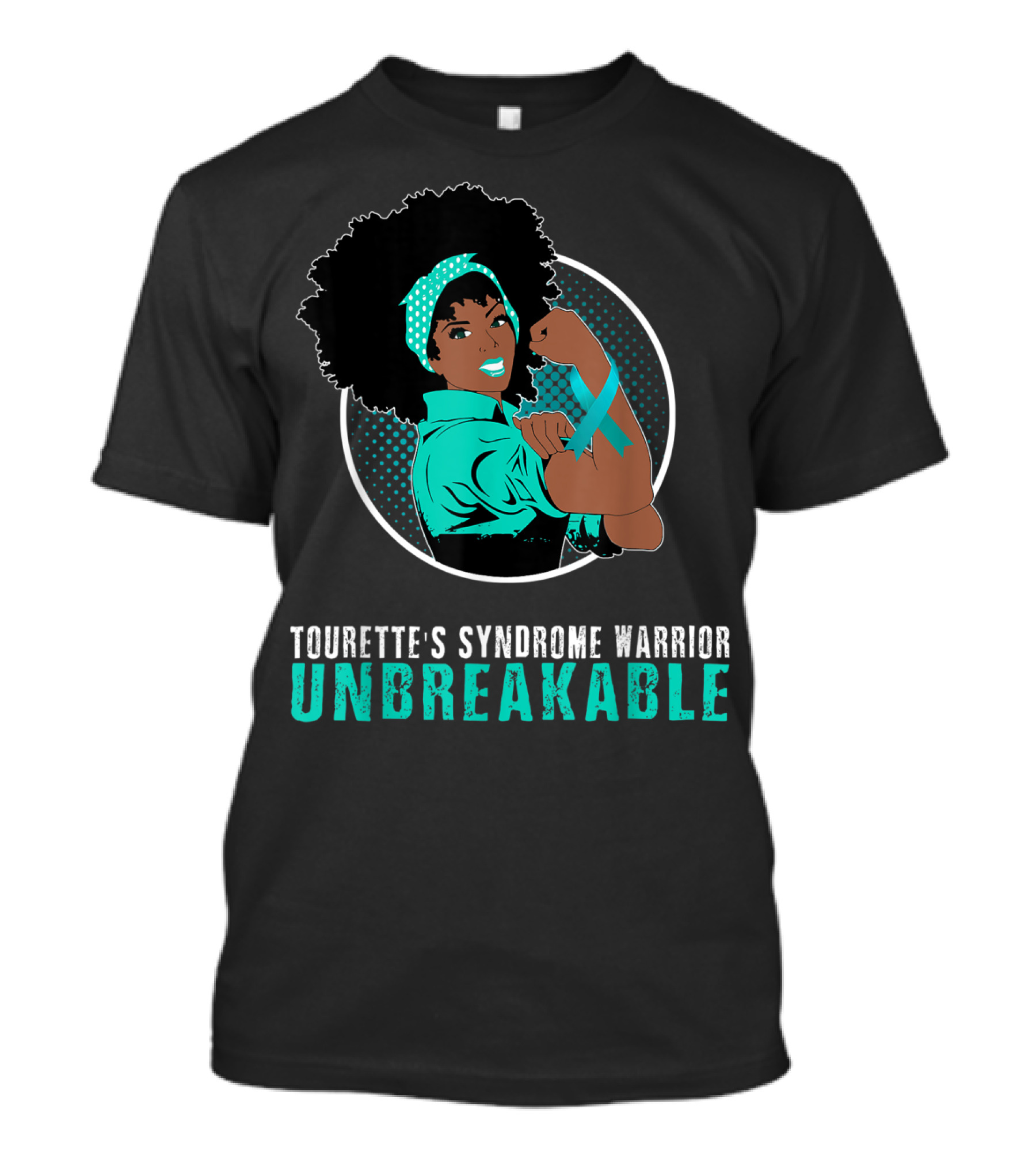 Tourette's Syndrome Warrior Unbreakable Black Girl T-Shirt