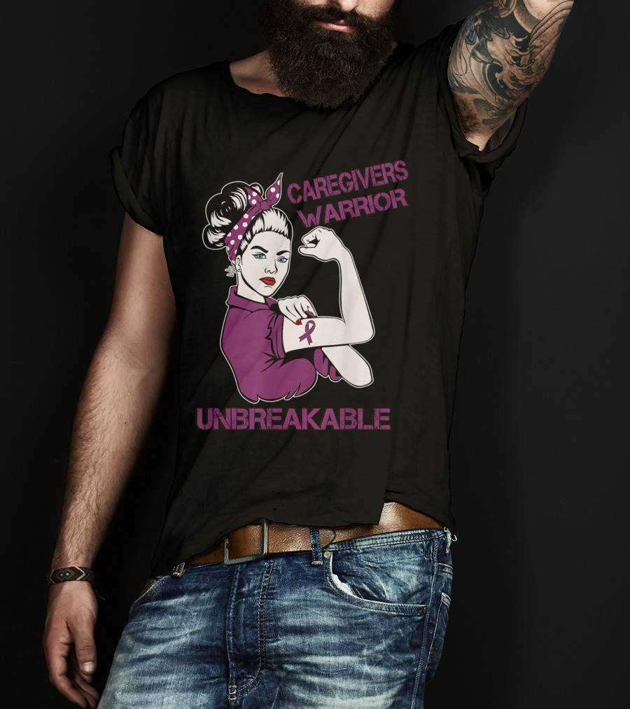 Caregivers Warrior Unbreakable Rosie The Riveter T-Shirt