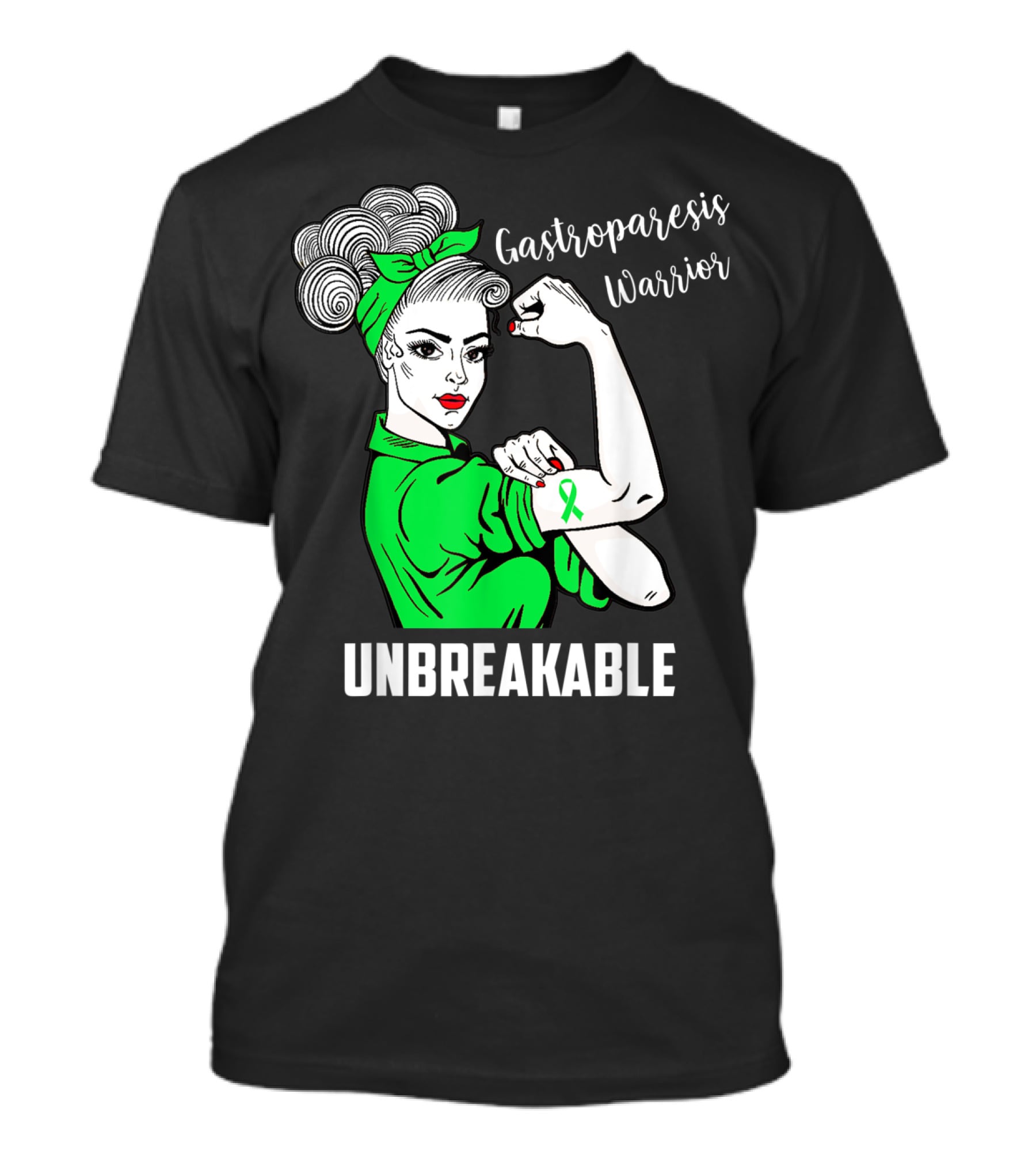 Gastroparesis Warrior Unbreakable Awareness Ribbon Strength T-Shirt