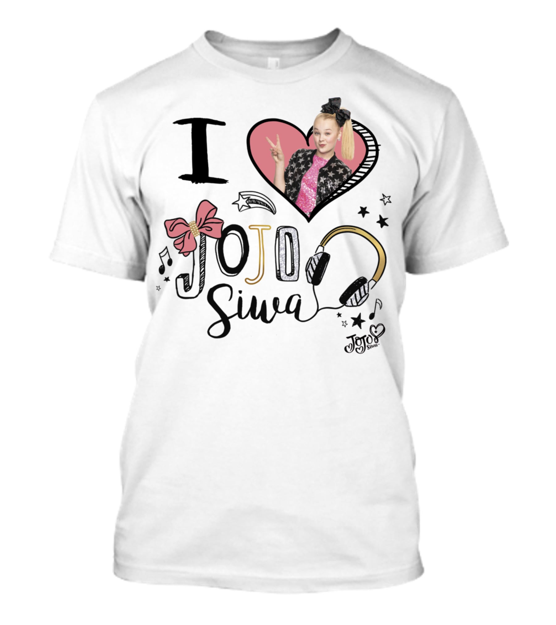 I Love Jojo Siwa Heart Bow Headphones Music Jojo Siwa T-Shirt