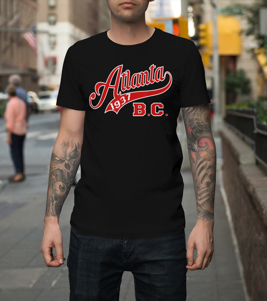 Atlanta 1937 B.C. Negro Baseball League Apparel Blk T-Shirt