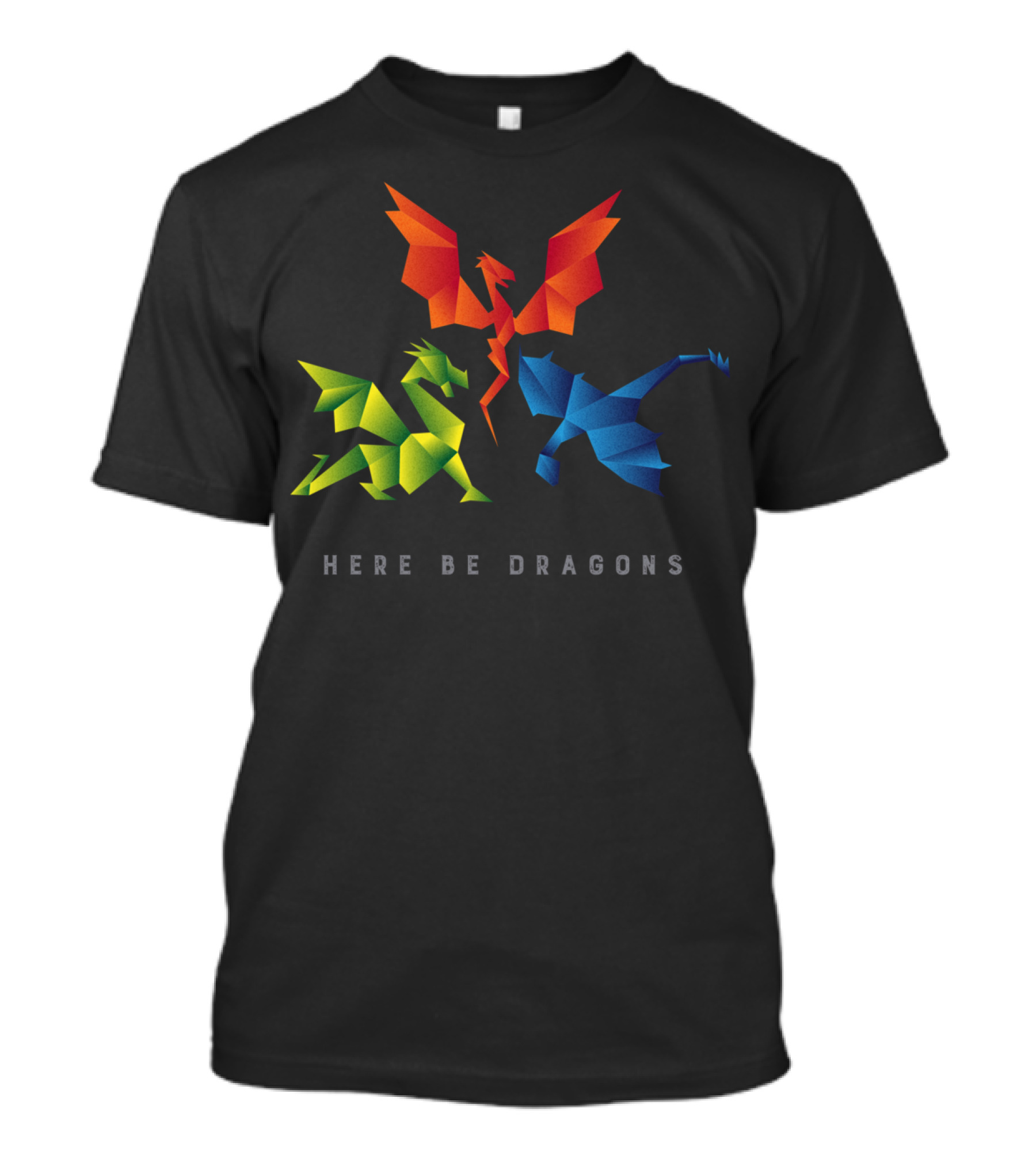 Here Be Dragons Scp1762 Origami T-Shirt