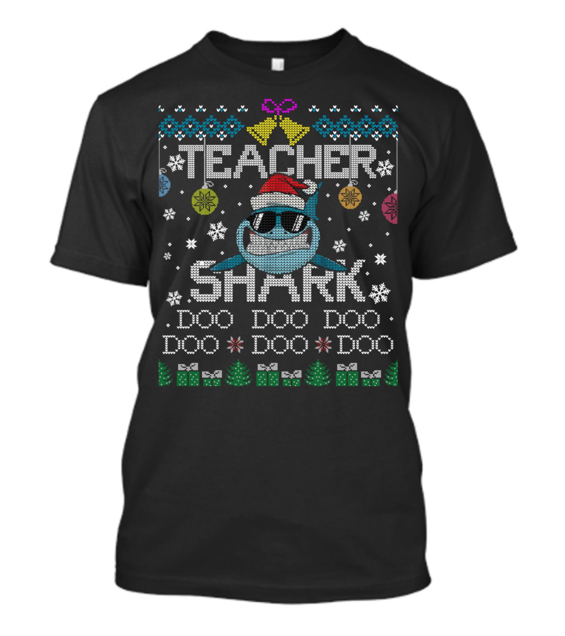 Teacher Shark Doo Doo Christmas Ugly T-Shirt