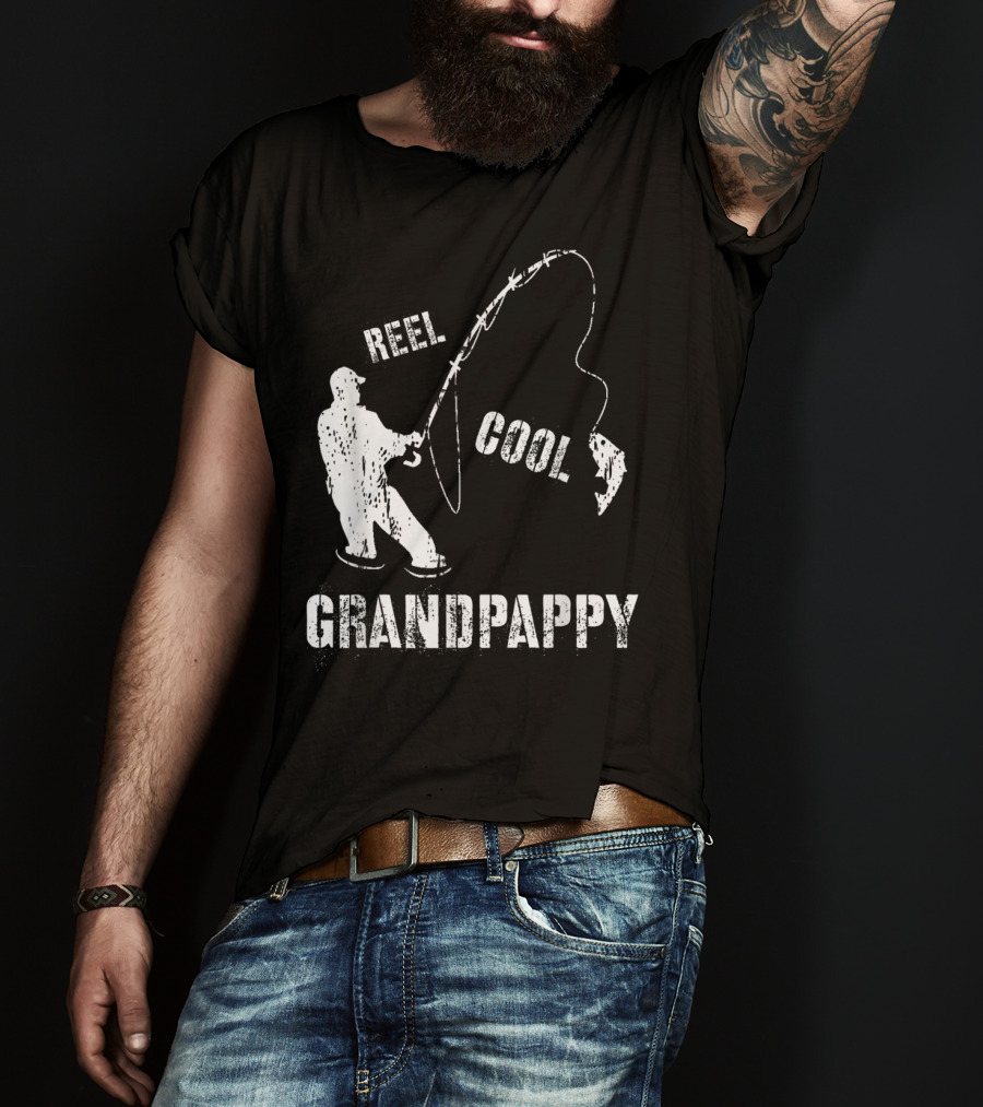 Reel Cool Grandpappy Fishing Fisherman Vintage T-Shirt