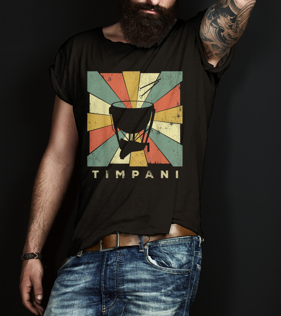 Timpani Vintage Percussion Music T-Shirt