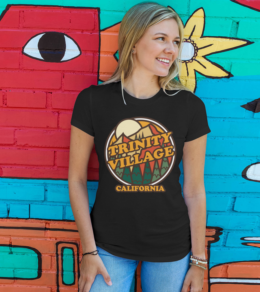 Trinity Village California Vintage Mountain Scenery T-Shirt