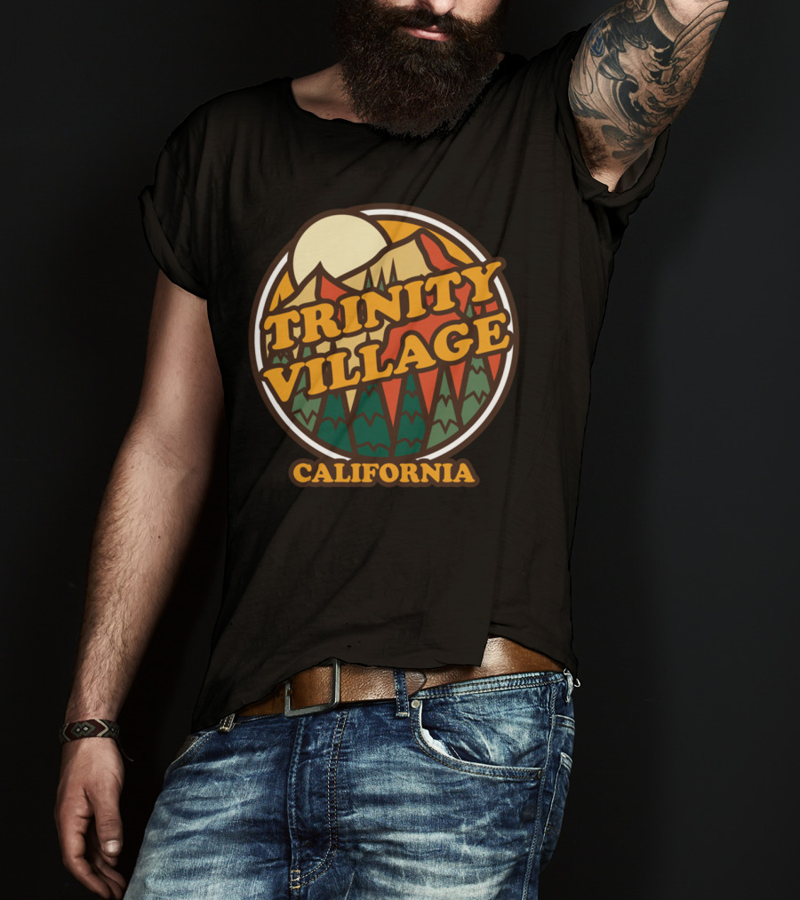 Trinity Village California Vintage Mountain Scenery T-Shirt