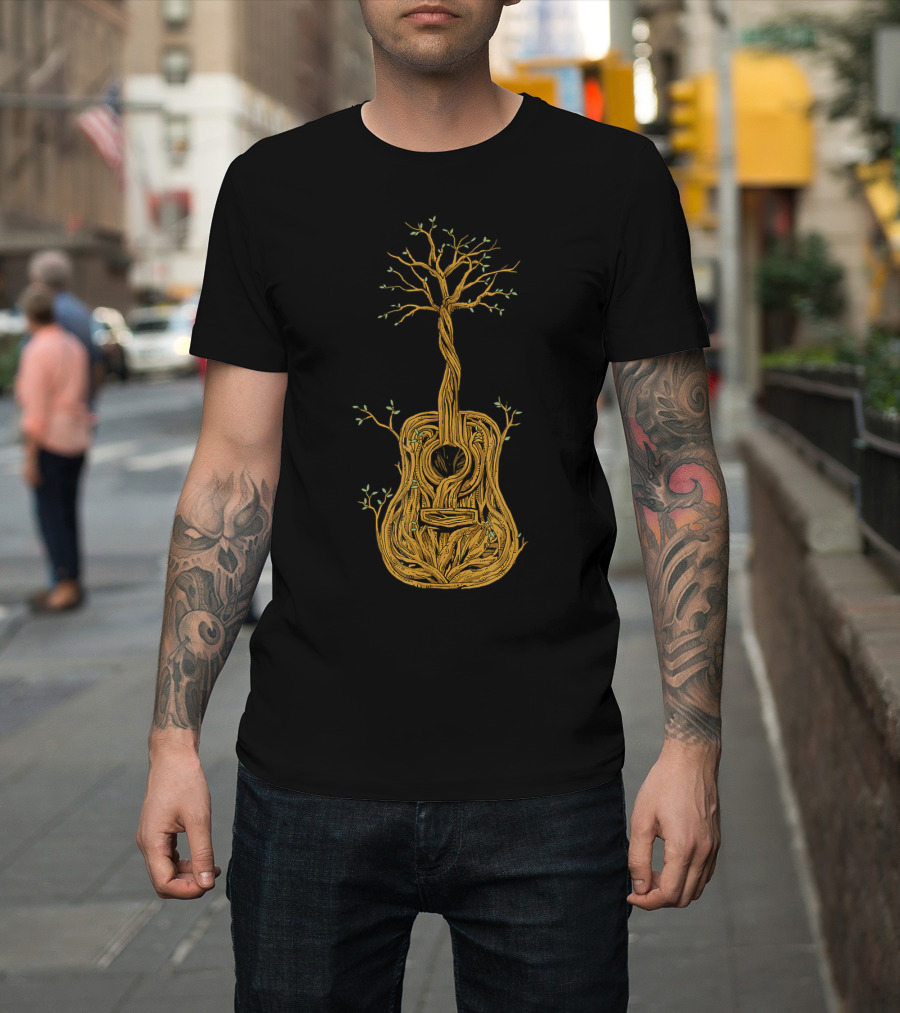 Tree Of Life Acoustic Guitar Nature Guitarist T-Shirt