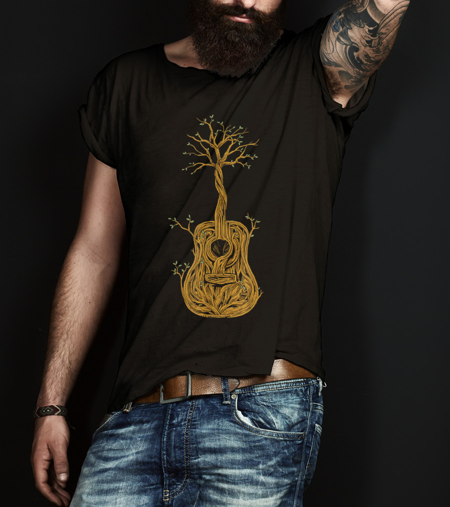 Tree Of Life Acoustic Guitar Nature Guitarist T-Shirt