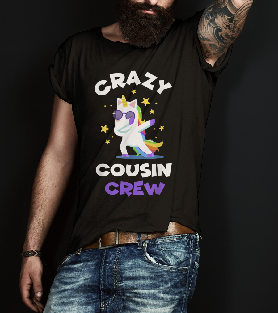 Crazy Cousin Crew Unicorn Dabbing Reunion T-Shirt