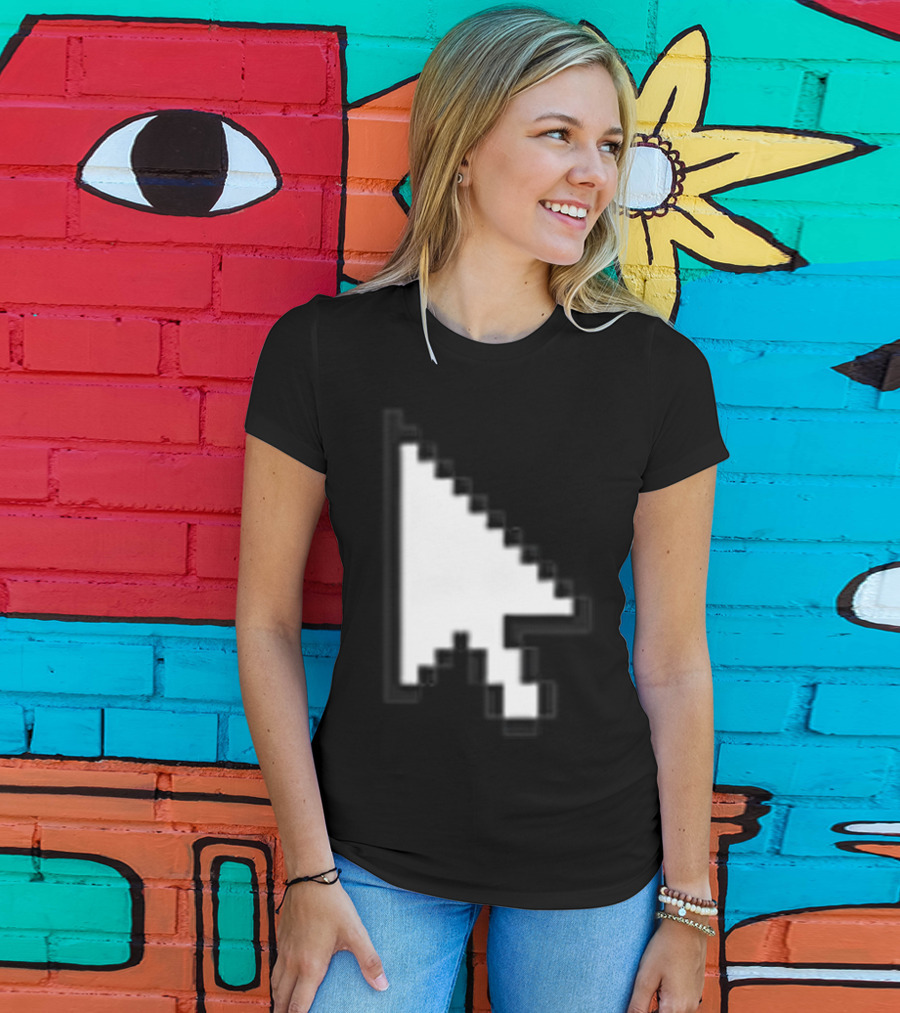 Pixelated White Arrow Cursor T-Shirt